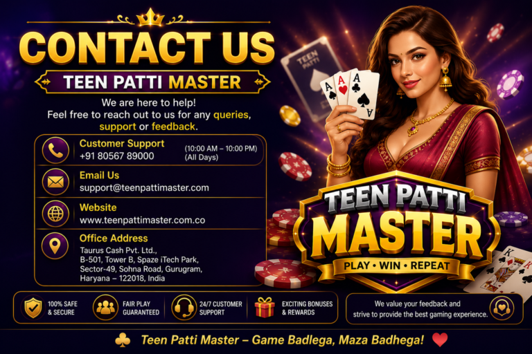 Contact Us - Teen Patti Master